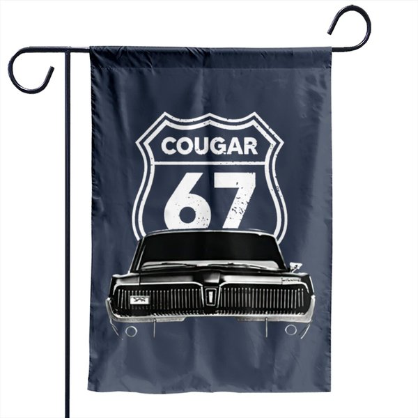 1967 Mercury Cougar Front Grill View With Highway Garden Flags-image