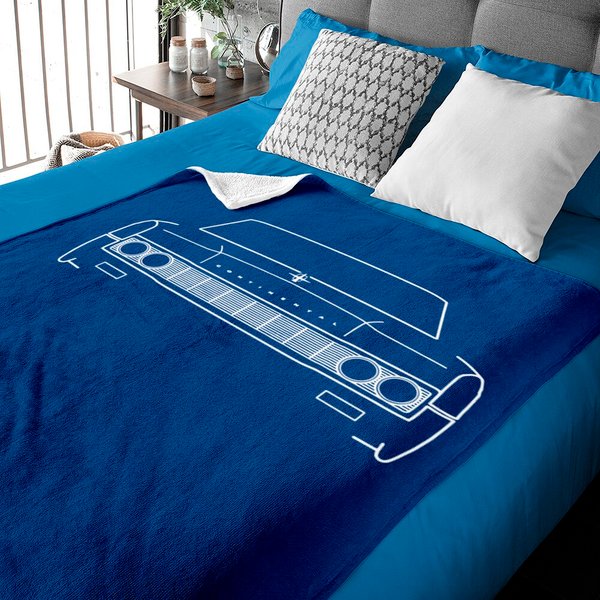 1967 Vintage Lincoln Continental Outline Graphic (White) - Classic Car - Baby Blankets-image