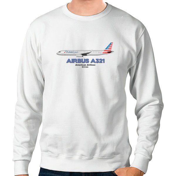 Airbus A321 - American Airlines - Aviation - Sweatshirts-image