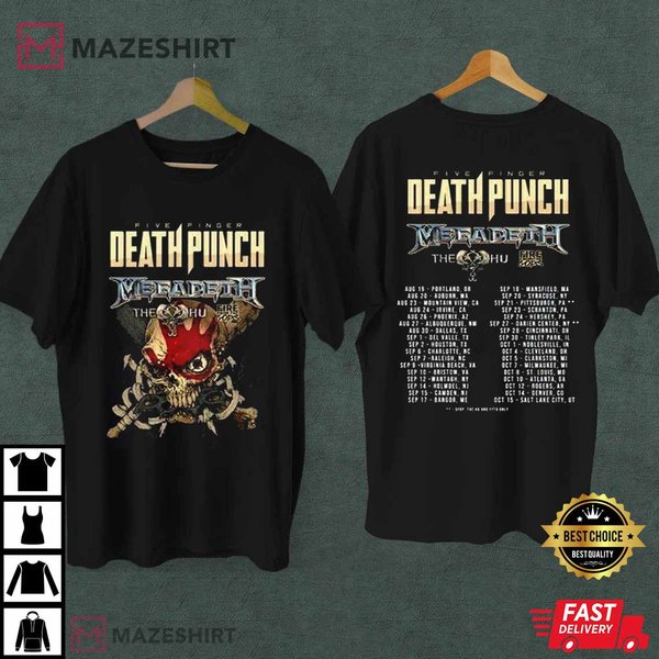 Megadeth Five Finger Death Punch Tour 2022 Tshirt-image