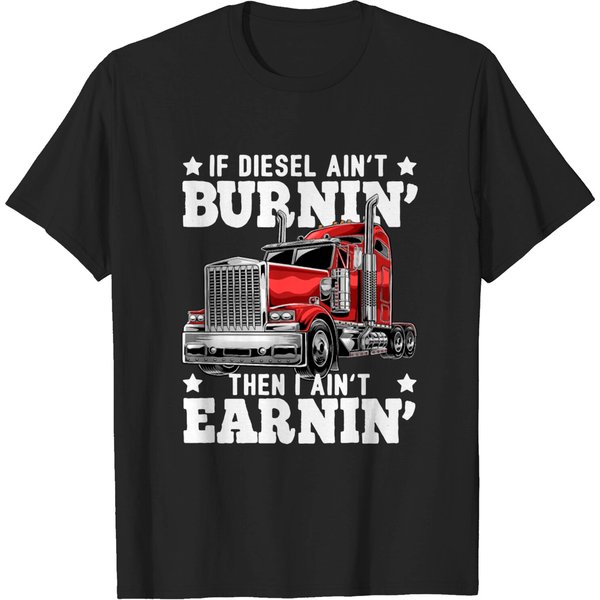 Funny Diesel Trucker Big Rig Semi Trailer Truck T-Shirt-image