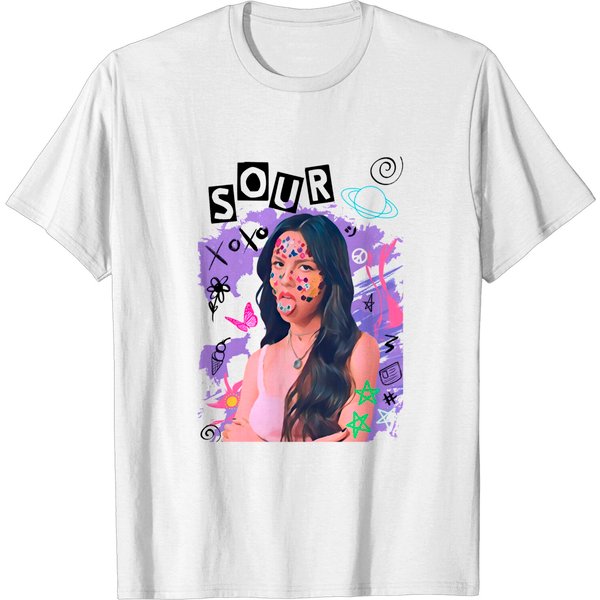 Olivia Rodrigo Sour Album Good 4 U Deja Vu Drivers Lisense T-Shirt-image