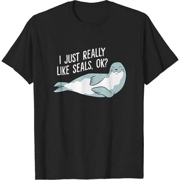 I Just Really Like Seals Ok Funny Seals T-Shirt-image