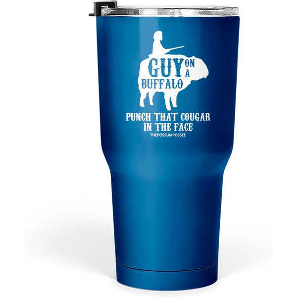 Guy On A Buffalo Hoodie ~ Possum Possee Funny Grap Tumblers 30 Oz-image