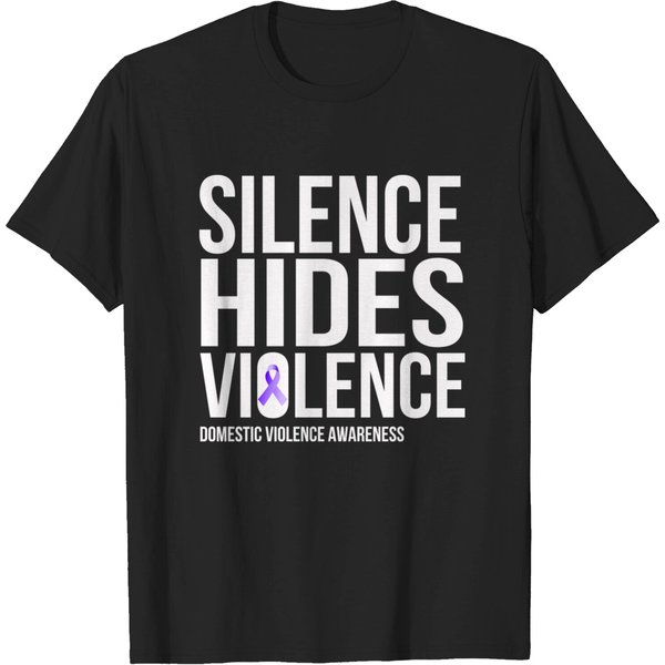 Silence Hides Violence Domestic Awareness T-Shirt-image
