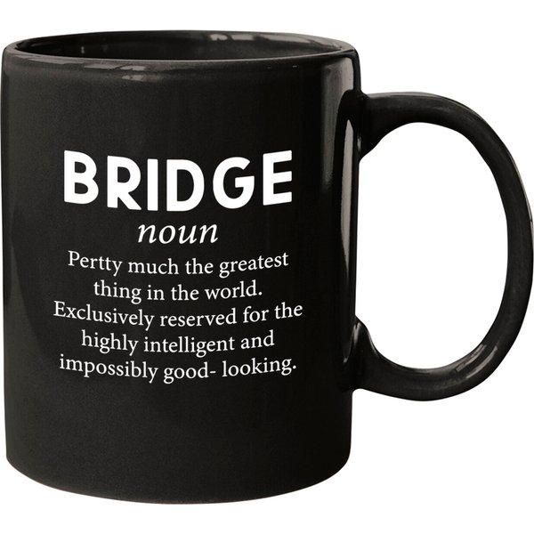 Bridge Funny Definition Card Playe Mugs-image