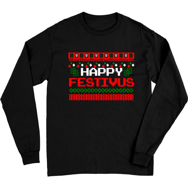 Happy Festivus Ugly Christmas Long Sleeves-image