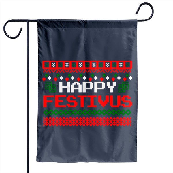 Happy Festivus Ugly Christmas Garden Flags-image