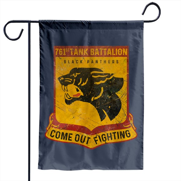 761St Tank Battalion - Black Panthers V03 - Tank Battalion - Garden Flags-image