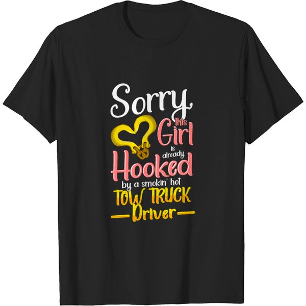 Tow Truck Driver Wife Girlfriend Cute T-Shirt-image