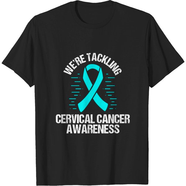 Teal Ribbon Disease Are Cervical Cancer Awareness T-Shirt-image