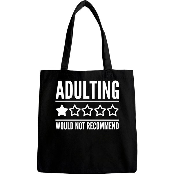 Adulting One Star Would Not Recommend - Adulting - Bags-image