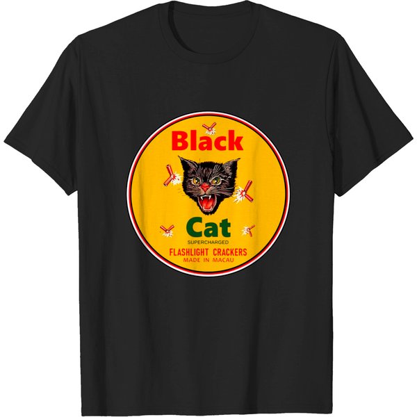 Black Cat Firecrackers - Vintage - T-Shirt-image