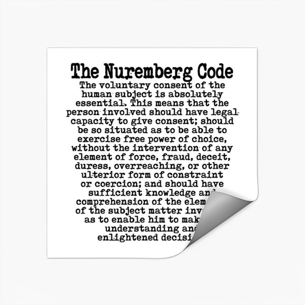 The Nuremberg Code (1947) Stickers-image
