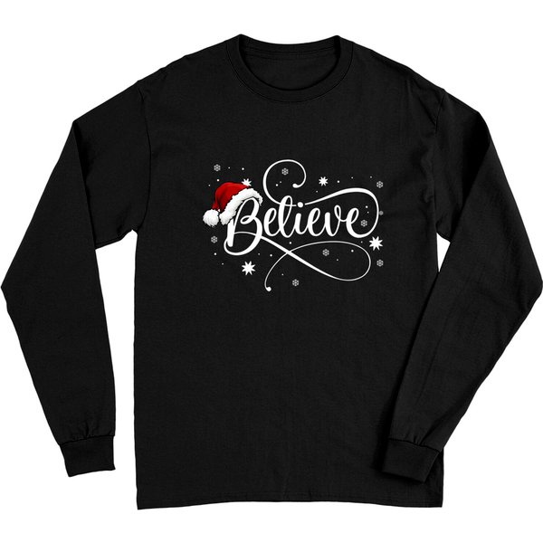 Believe Santa Claus Believe Christmas Long Sleeves-image