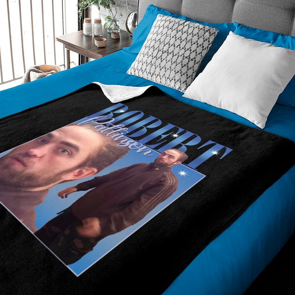 Robert Pattinson Standing Meme Baby Blanket-image
