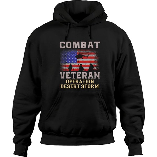 Combat Veteran Operation Desert Storm Military Hoodies