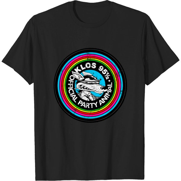 Klos La Party Animal / Defunct 80S Radio Station Logo - Radio Station - T-Shirt-image
