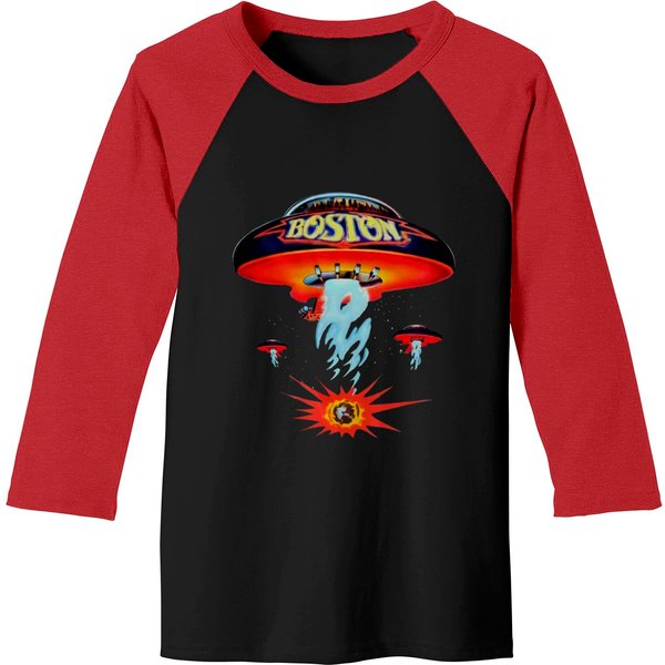 1987 Boston Rock Band Concert Baseball Tee-image