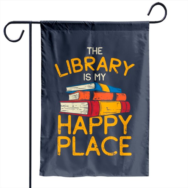 Library Books Reading Garden Flags-image