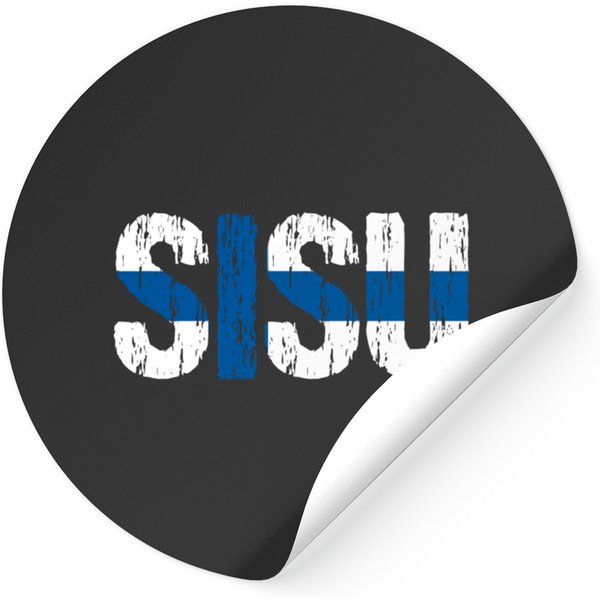 Sisu Finnish Flag Finland Suomi Stickers-image