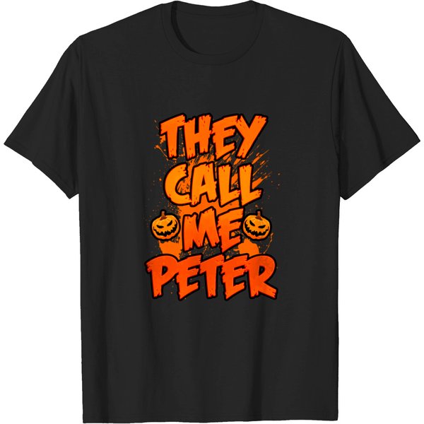 They Call Me Peter Halloween Pumpkin Eater Couples T-Shirt-image