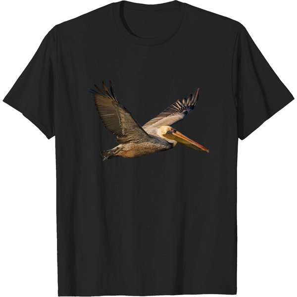 Brown Pelican In Flight T-Shirt-image