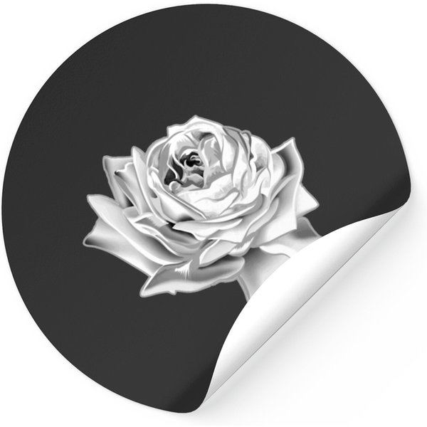 Black And White Rose Stickers-image