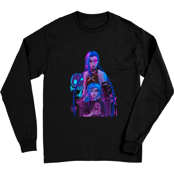 Jinx (League Of Legends),Vintage Arcane Jinx Classic Unisex Long Sleeves, Gift, Gamer, Netflix-image
