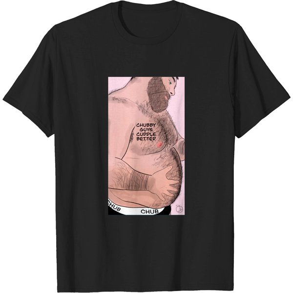 Chubby Guys Cuddle Better - Gay Bear - T-Shirt-image