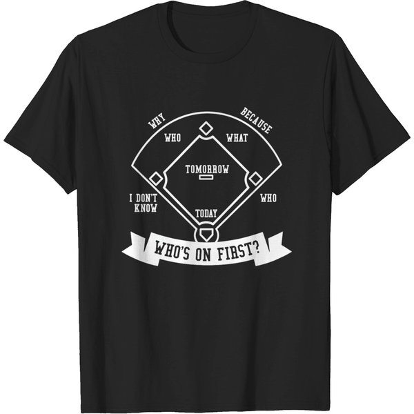 Who's On First Sports Font Dark T-Shirt-image