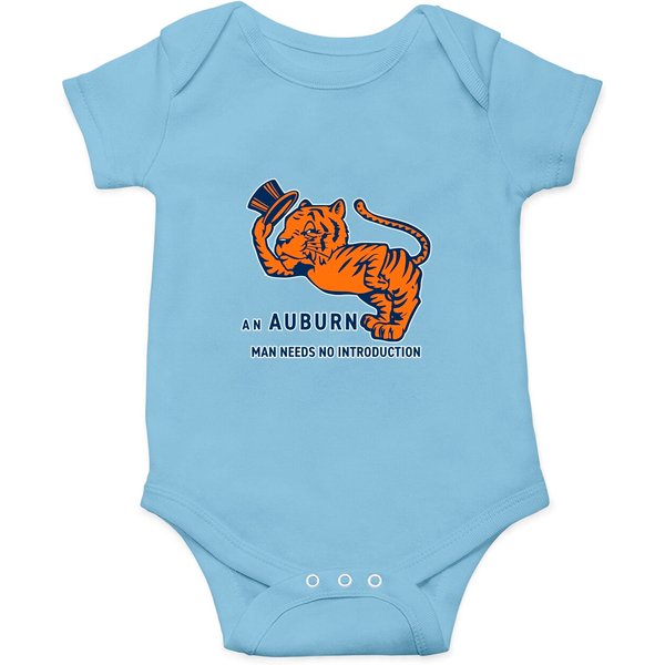 An Auburn Man Needs No Introduction Vintage Mascot Alumni Tiger Clean Version - Auburn - Onesies-image