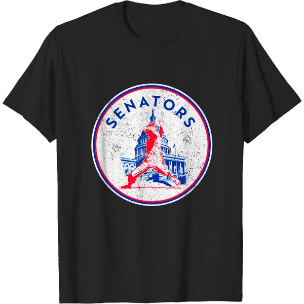 Vintage Washington Senators Logo (Distressed Version) - Senators - T-Shirt-image