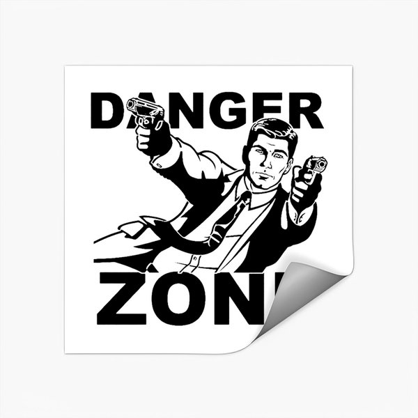 Archer Danger Zone Fx Tv Funny Cartoon Cotton Blend Adult - Kid - Stickers-image