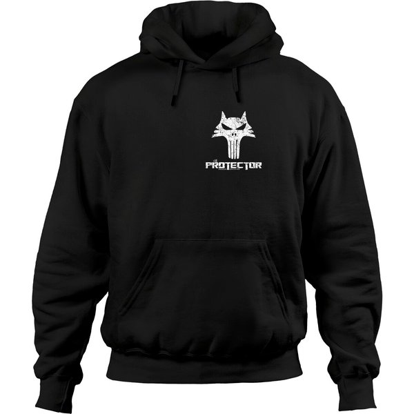 The Protector Gsd (Small Logo - Distressed) - German Shepherd - Hoodies-image