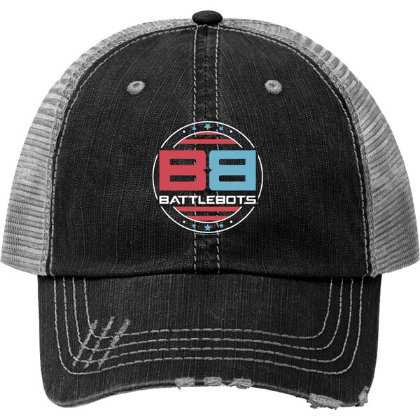 Battlebots Patriotic American Flag Circle Logo Trucker Hats-image