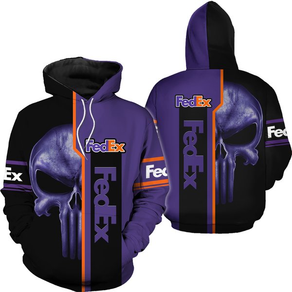 Fedex Skull Purple So Cool Hoodie 3D-image