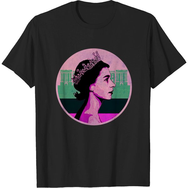 Vaporwave: Queen E. - Queen Elizabeth - T-Shirt-image