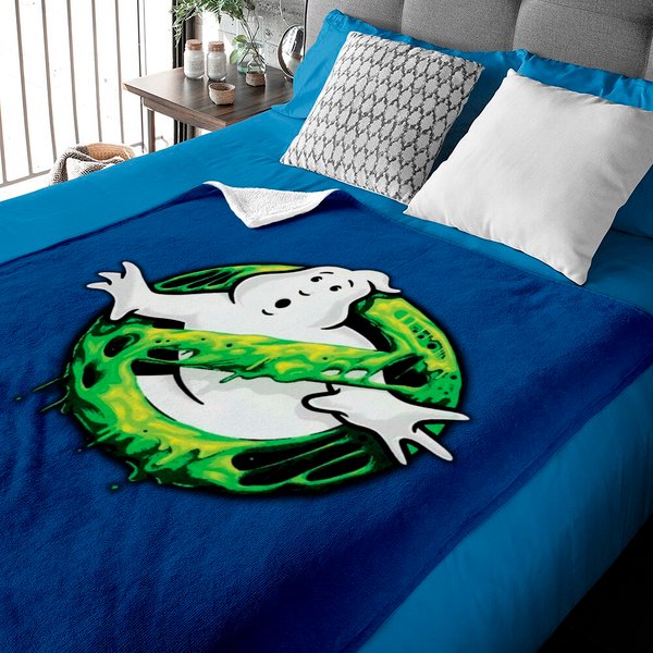 Ghostbusters Classic Slime Ghost Logo Graphic Baby Blankets-image