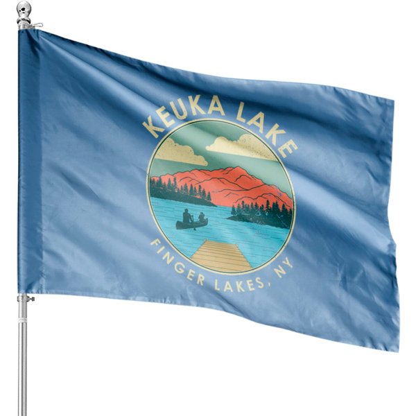 Finger Lakes Ny New York Keuka Lake Design House Flags-image