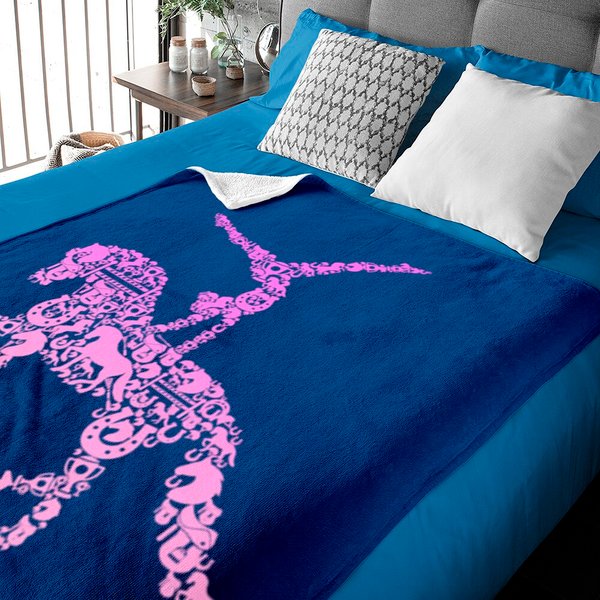 Equestrian Vaulting Horse Vaulters Girls Kids Pull Baby Blankets-image