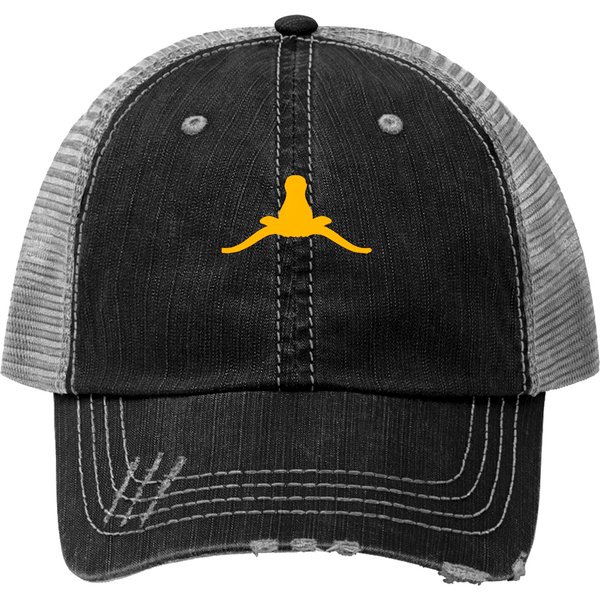 Horns Down - Gold - Horns Down - Print Trucker Hat-image