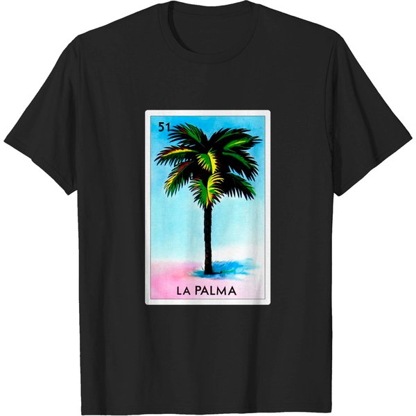 Loteria Mexicana Art - Loteria Mexicana Design - La Palma Gift - Regalo La Palma - La Palma - T-Shirt-image