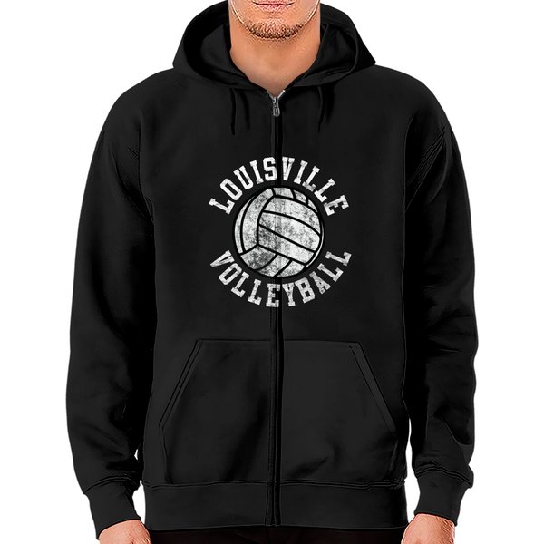 Vintage Louisville Volleyball - Louisville Volleyball - Zip Hoodies
