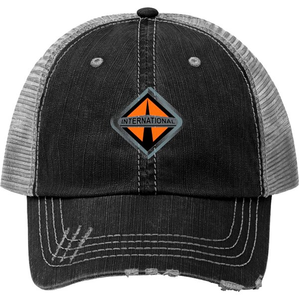 International Trucking Logo Trucker White Print Trucker Hats-image