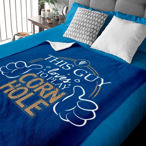 Cornhole Game Guy Loves Cornhole Baby Blankets-image