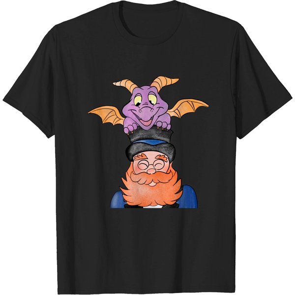 Dragon On The Brain - Dreamfinder And Figment - T-Shirt-image