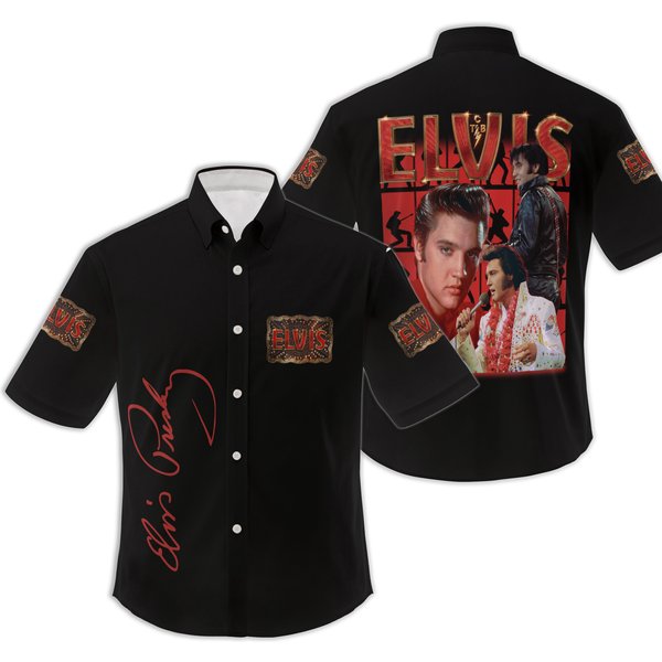 Baz Luhrmann's Elvis Hawaiian Shirt, Elvis Presley Unisex Hawaiian Shirt-image