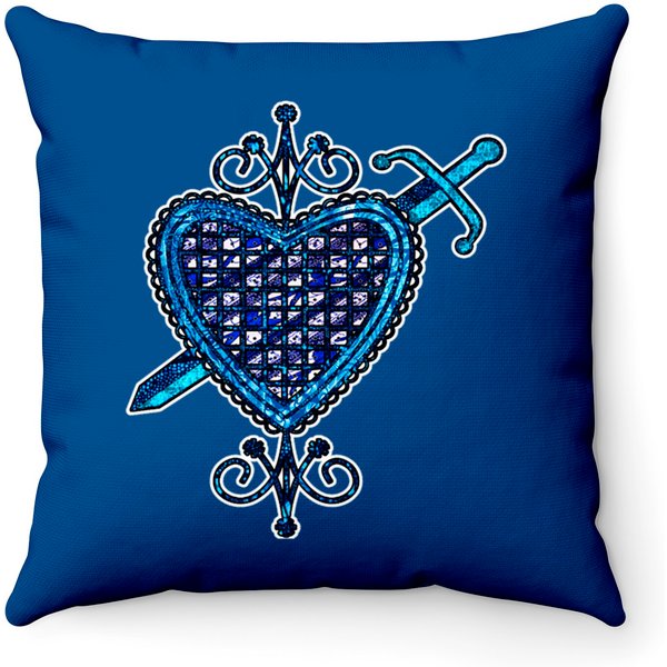 Erzulie Dantor Veve Sigil Throw Pillows-image