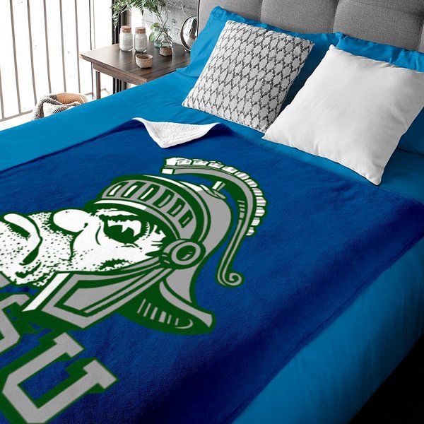 Vintage Michigan "sparty" Spartan Mascot - Spartans - Baby Blankets
